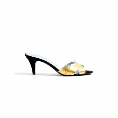 VALENTINO FOLIEFOLIAGE SUEDE SLIDE SANDAL 65MM 6W0S0MH3KMN_DQL